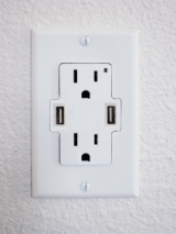 Electrical wall recepticle with USB built in